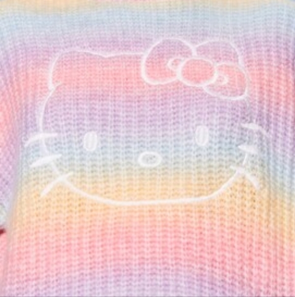 Hello Kitty x Forever 21 Pastel Rainbow Knit Sweater Size 3X - Picture 3 of 8